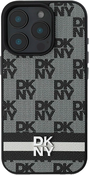 Панель DKNY Checkered Pattern & Printed Stripes для Apple iPhone 16 Pro Max Black (3666339334130) - зображення 3