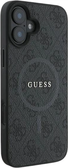 Панель Guess 4G Ring Classic Logo MagSafe для Apple iPhone 16 Plus Black (GUHMP16MG4GFRK) - зображення 4