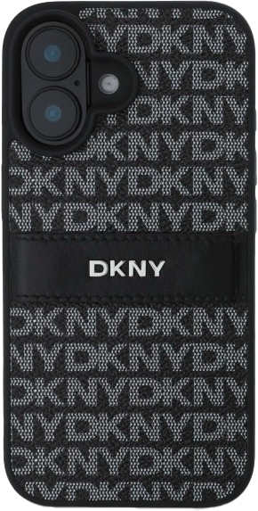 Etui DKNY Texture Pattern Tonal Stripe do Apple iPhone 16 Black (3666339333300) - obraz 2