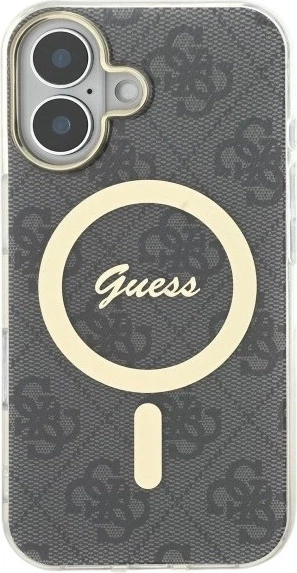 Etui Guess IML 4G MagSafe do Apple iPhone 16 Plus Black (GUHMP16MH4STK) - obraz 2