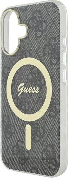 Etui Guess IML 4G MagSafe do Apple iPhone 16 Plus Black (GUHMP16MH4STK) - obraz 6