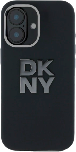 Панель DKNY Liquid Silicone Metal Logo для Apple iPhone 16 Black (3666339334703) - зображення 1