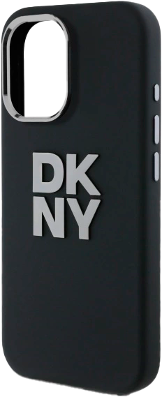 Панель DKNY Liquid Silicone Metal Logo для Apple iPhone 16 Black (3666339334703) - зображення 4