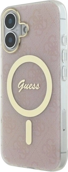 Панель Guess IML 4G MagSafe для Apple iPhone 16 Plus Pink (GUHMP16MH4STP) - зображення 3