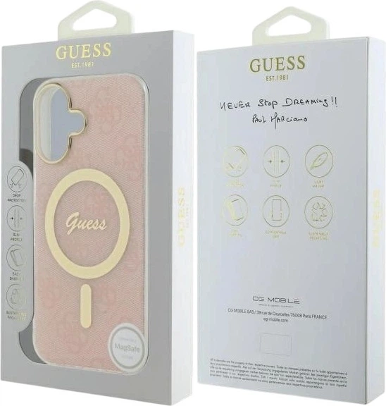 Панель Guess IML 4G MagSafe для Apple iPhone 16 Plus Pink (GUHMP16MH4STP) - зображення 8