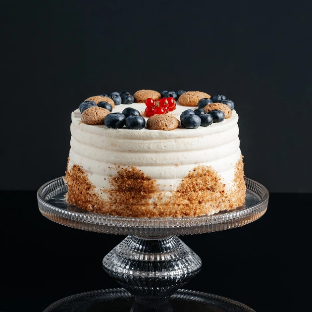 Сервірувальне блюдо Ambition Curly на ніжці Прозоре 24 см (5904134676146) - зображення 2