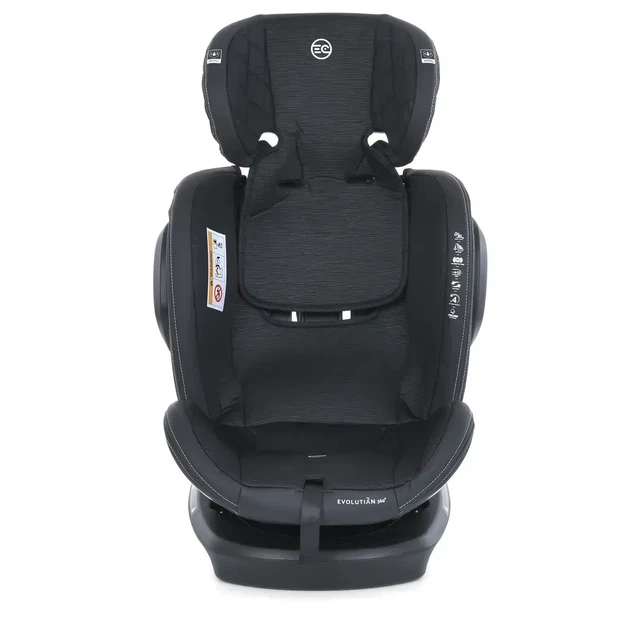 Автокрісло El Camino ME 1045 EVOLUTION 2 360⁰ Black Striped (група 0+/1-2-3, isofix, поворот 360⁰, чорний зі смужками) - зображення 4