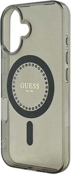 Etui Guess IML Rhinestones MagSafe do Apple iPhone 16 Plus Black (GUHMP16MPFTDTEK) - obraz 6