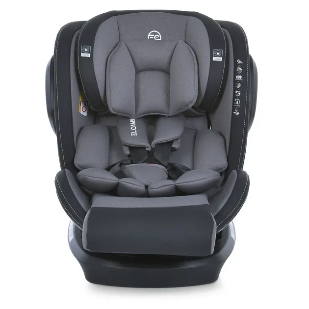 Автокрісло El Camino ME 1045 EVOLUTION 2 360⁰ Simply Gray (група 0+/1-2-3, isofix, поворот 360⁰, сірий) - зображення 2