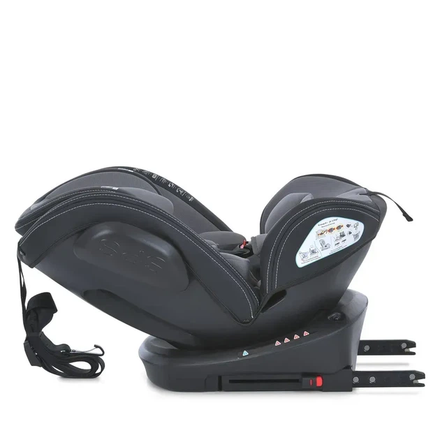Автокрісло El Camino ME 1045 EVOLUTION 2 360⁰ Simply Gray (група 0+/1-2-3, isofix, поворот 360⁰, сірий) - зображення 8