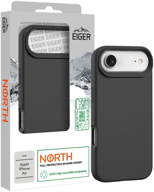 Etui plecki EIGER GRS North Case MagSafe do Apple iPhone Air Black (5055821785501) - obraz 2