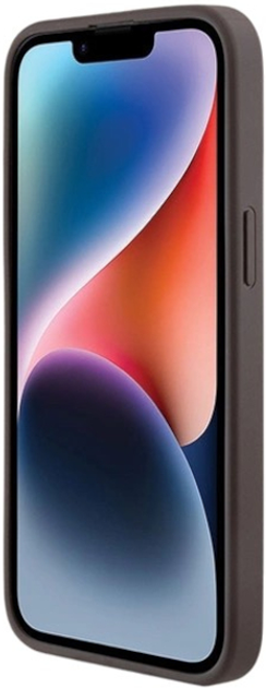 Панель Guess 4G Collection Leather Metal Logo MagSafe для Apple iPhone 13/13 Pro Brown (3666339226404) - зображення 5