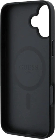 Etui Guess Saffiano Classic Logo MagSafe do Apple iPhone 16 Plus Black (GUHMP16MPSAHMCK) - obraz 7