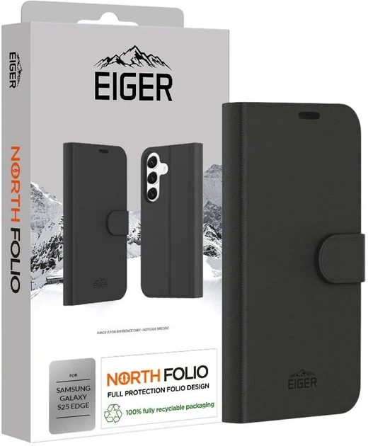 Панель EIGER North Folio Case для Samsung Galaxy S25 Edge Black (5055821781831) - зображення 2
