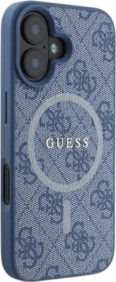 Etui Guess 4G Ring Classic Logo MagSafe do Apple iPhone 16 Blue (GUHMP16SG4GFRB) - obraz 4