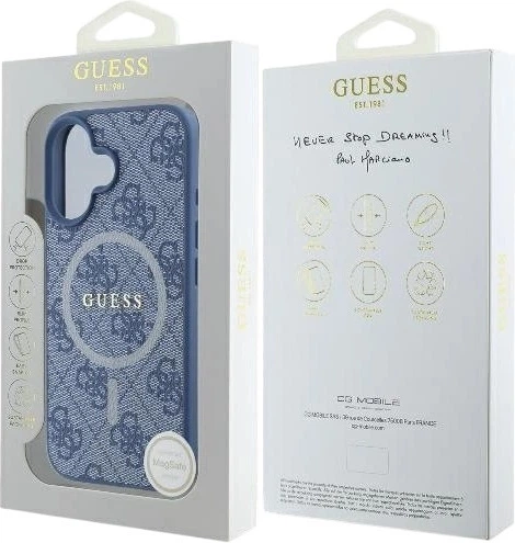 Etui Guess 4G Ring Classic Logo MagSafe do Apple iPhone 16 Blue (GUHMP16SG4GFRB) - obraz 8