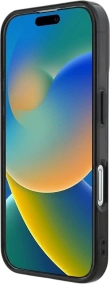 Etui Guess IML Peony On 4G Background MagSafe do Apple iPhone 16 Black (GUHMP16SH4PYEEK) - obraz 5