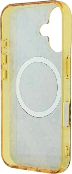 Etui Guess IML Peony On 4G Background MagSafe do Apple iPhone 16 Brown (GUHMP16SH4PYEEW) - obraz 7