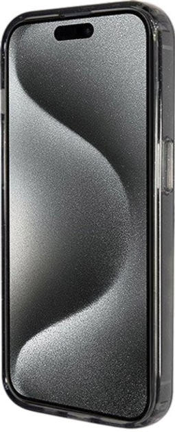 Панель Guess Ring Stand Script Glitter MagSafe для Apple iPhone 13/13 Pro Black (3666339156268) - зображення 5