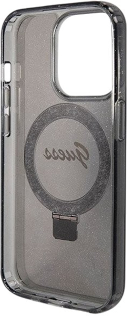 Панель Guess Ring Stand Script Glitter MagSafe для Apple iPhone 13/13 Pro Black (3666339156268) - зображення 7