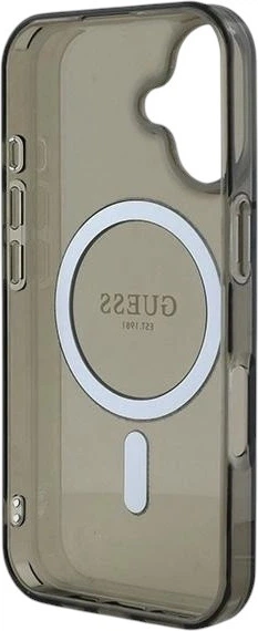 Etui Guess IML Glitter Circle MagSafe do Apple iPhone 16 Black (GUHMP16SHFGEREK) - obraz 6
