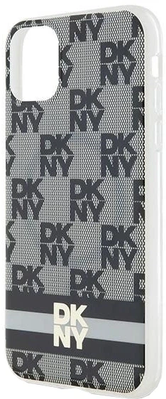 Панель DKNY IML Checkered Mono Pattern & Printed Stripes MagSafe для Apple iPhone 11 / Xr Black (3666339269258) - зображення 4