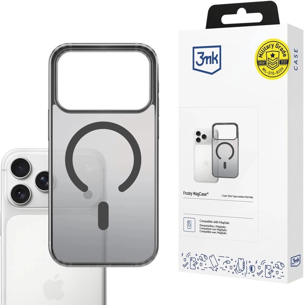 Панель 3MK Frosty MagCase для Apple iPhone 17 Pro Black (5903108664912) - зображення 2