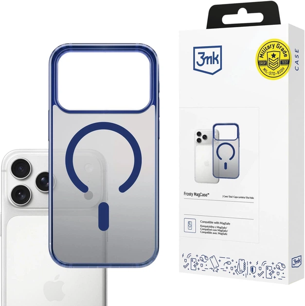 Etui plecki 3MK Frosty MagCase do Apple iPhone 17 Pro Blue (5903108664929) - obraz 2