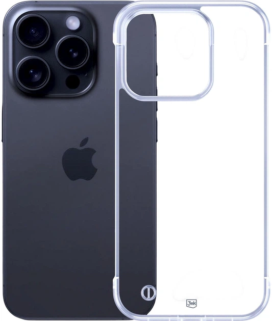 Etui plecki 3MK Just20g Clear Case do Apple iPhone 15 Pro Max Clear (5903108609463) - obraz 1