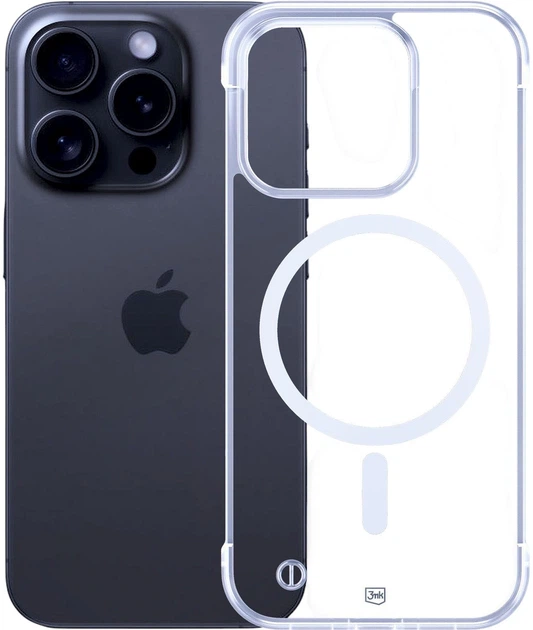 Etui plecki 3MK Just20g MagCase Clear do Apple iPhone 16 Pro Max Clear (5903108609722) - obraz 1