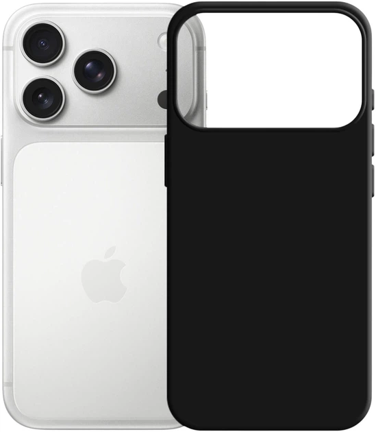 Etui plecki 3MK Silicone Case do Apple iPhone 17 Pro Black (5903108664813) - obraz 1