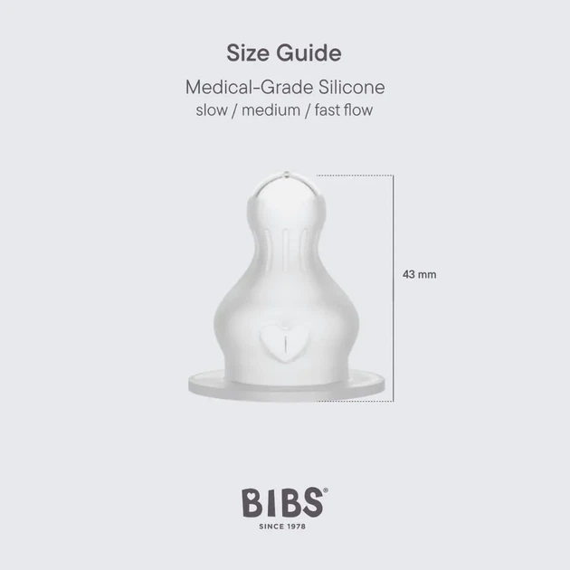 Пластикова антиколікова дитяча пляшечка BIBS Baby Bottle Round Silicone 150 мл Slow Flow (повільний потік) Ivory - изображение 2