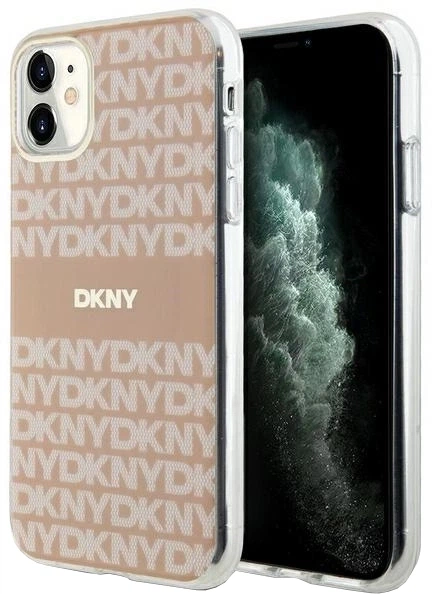 Панель DKNY IML Mono & Stripe MagSafe для Apple iPhone 11 / Xr Pink (3666339267575) - зображення 1