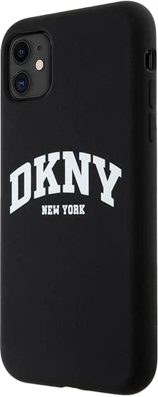 Etui DKNY Liquid Silicone White Printed Logo MagSafe do Apple iPhone 11 / Xr Black (3666339266592) - obraz 2
