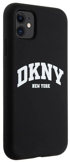 Etui DKNY Liquid Silicone White Printed Logo MagSafe do Apple iPhone 11 / Xr Black (3666339266592) - obraz 4