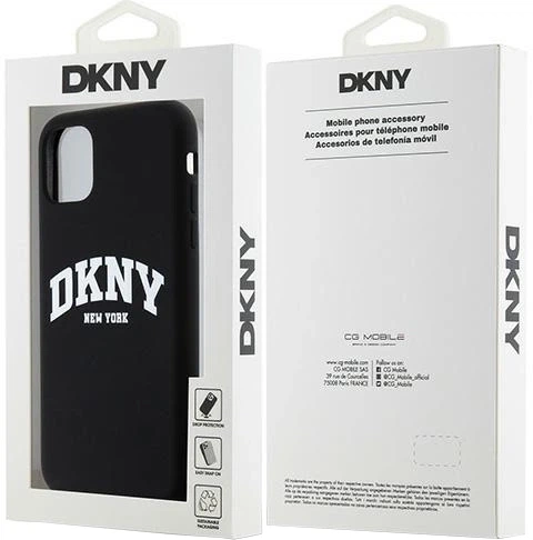 Etui DKNY Liquid Silicone White Printed Logo MagSafe do Apple iPhone 11 / Xr Black (3666339266592) - obraz 8