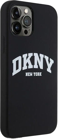 Etui DKNY Liquid Silicone White Printed Logo MagSafe do Apple iPhone 12/12 Pro Black (3666339266608) - obraz 4