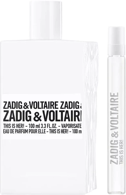 Zestaw prezentowy damski Zadig&Voltaire This is Her! Woda perfumowana 100 ml + Woda perfumowana 10 ml (3423222124304) - obraz 3