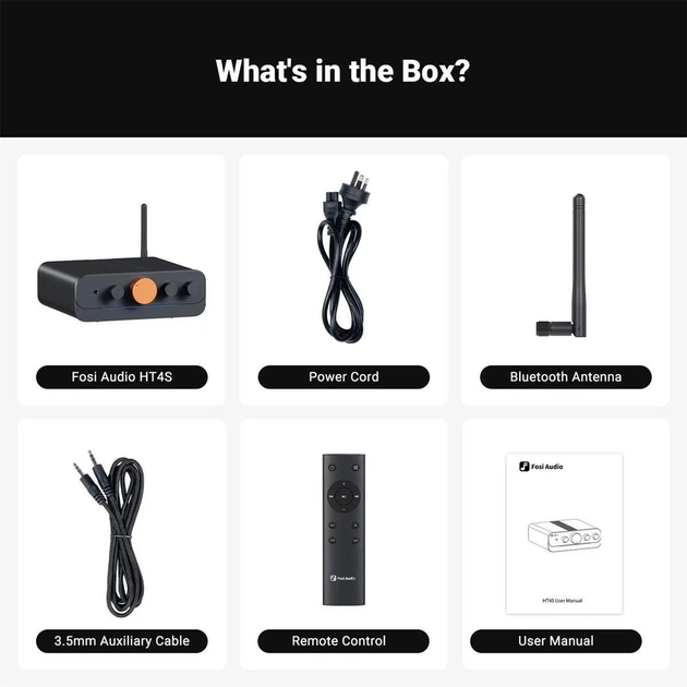 Підсилювач потужності Fosi Audio HT4S Black - изображение 6