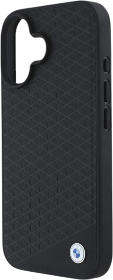 Etui plecki BMW Sign Leather Diamond Metal Logo MagSafe do Apple iPhone 16 Black (BMHMP16S23RDDK) - obraz 6