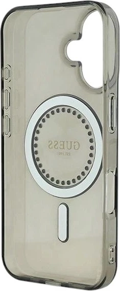 Etui Guess IML Rhinestones MagSafe do Apple iPhone 16 Black (GUHMP16SPFTDTEK) - obraz 7