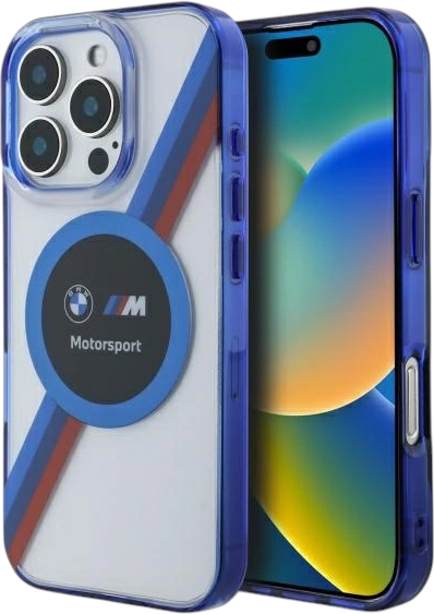 Etui plecki BMW Motosport IML Circle MagSafe do Apple iPhone 16 Pro Max Transparent (BMHMP16X23HTPUT) - obraz 1