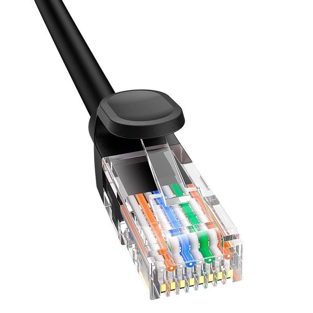 Патч-корд Baseus CAT5 B00133206111-06 RJ45 8 м, чорний - зображення 2