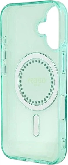Etui Guess IML Rhinestones MagSafe do Apple iPhone 16 Green (GUHMP16SPFTDTEN) - obraz 6