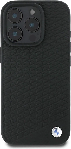 Etui plecki BMW Signature Leather Diamond Metal Logo MagSafe do Apple iPhone 16 Pro Max Black (BMHMP16X23RDDK) - obraz 3