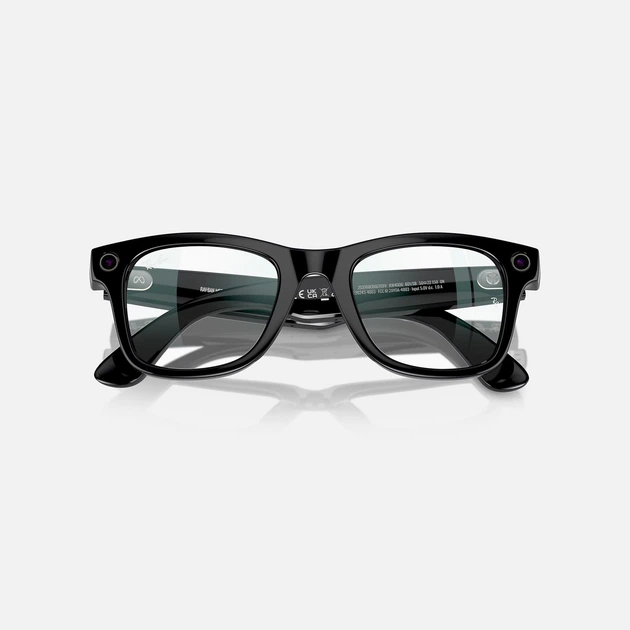 Okulary inteligentne Ray-Ban Meta Wayfarer Shiny Black Clear S-M (8056597769440) - obraz 5