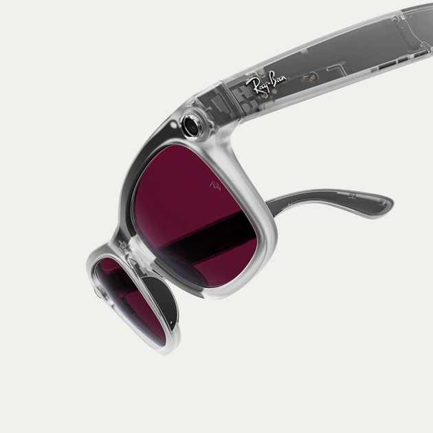 Смарт-очки Ray-Ban Meta Wayfarer Gen 2 Matte Transparent/Transitions Ruby S-M Limited Edition (RW4012 6770MI50) - изображение 7