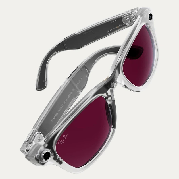 Смарт-очки Ray-Ban Meta Wayfarer Gen 2 Matte Transparent/Transitions Ruby S-M Limited Edition (RW4012 6770MI50) - изображение 8