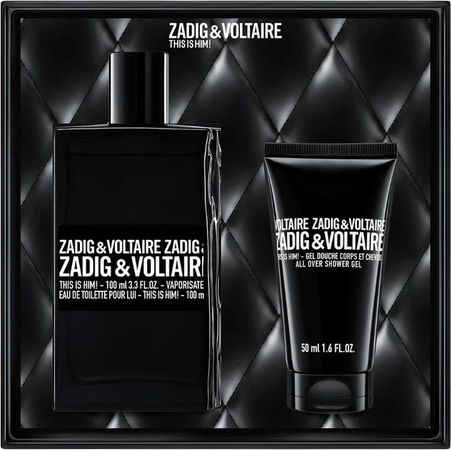 Подарунковий набір для чоловіків Zadig&Voltaire This Is Him! Туалетна вода 100 мл + Гель для душу 50 мл (3423222141219) - зображення 2