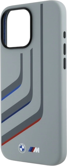 Etui plecki BMW Silicone Turning Lines MagSafe do Apple iPhone 16 Pro Max Gray (BMHMP16X23SLIG) - obraz 6